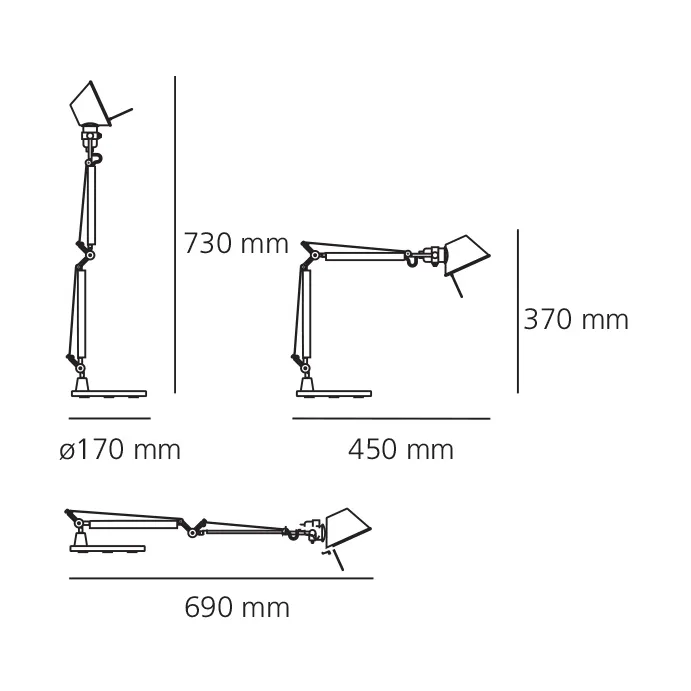 Lampa stołowa Tolomeo micro, Rubinowa czerwień Artemide