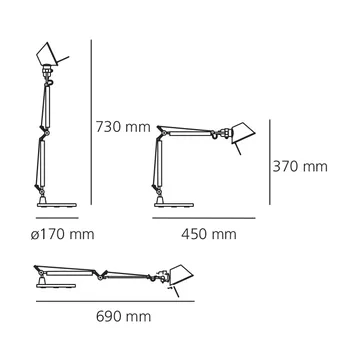 Lampa stołowa Tolomeo micro - Rubinowa czerwień - Artemide