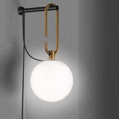 nh lampa ścienna, czarny mosiądz Artemide