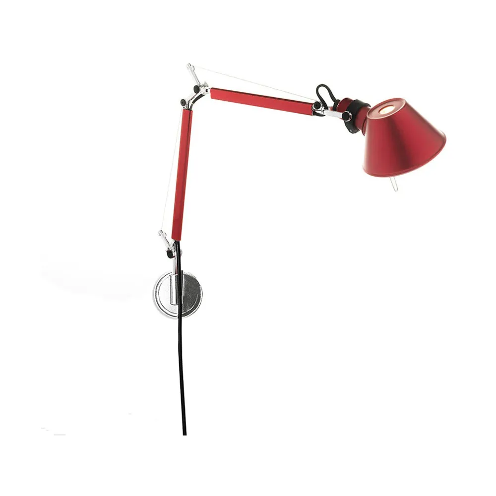 Tolomeo Micro lampa ścienna- Anodized red,  Artemide