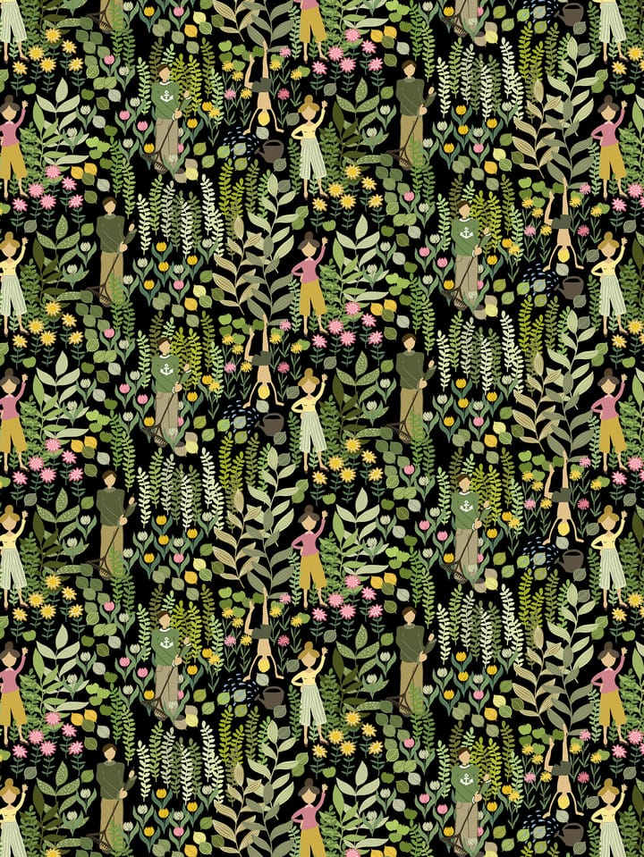 Cerata Trädgård - Czarno-zielony - Arvidssons Textil