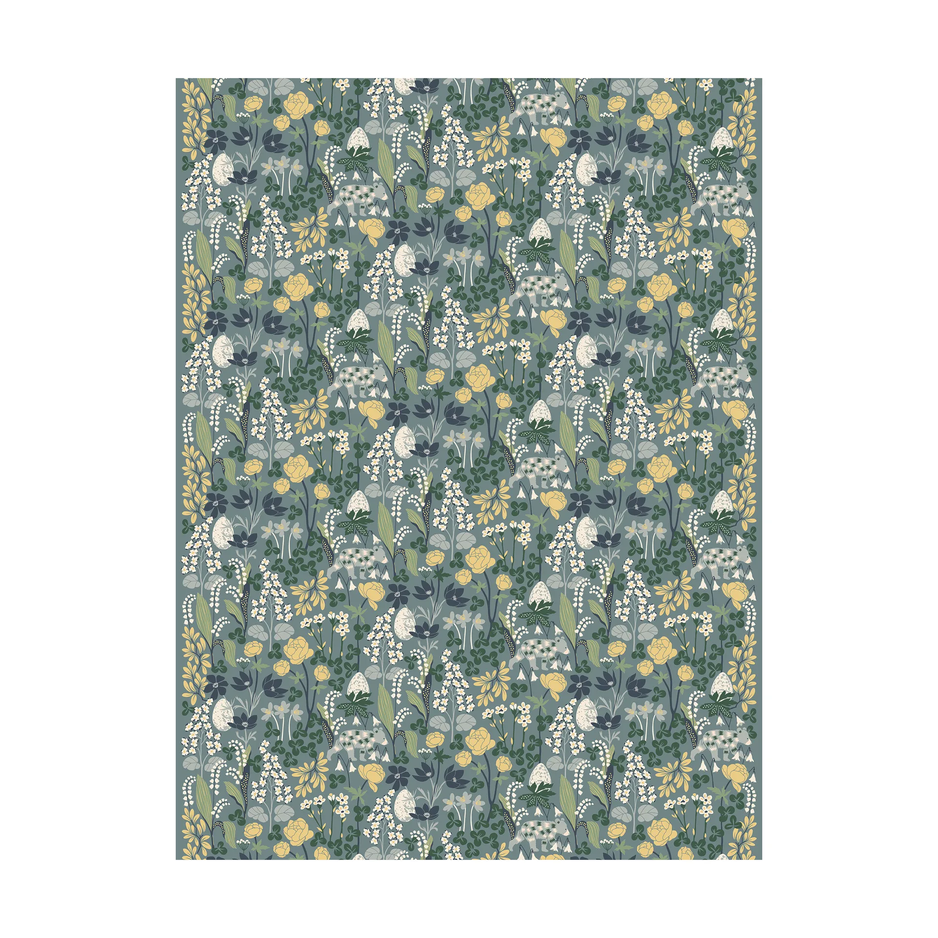 Här sover ingen niedźwiedź w materiale, Turkusowy Arvidssons Textil