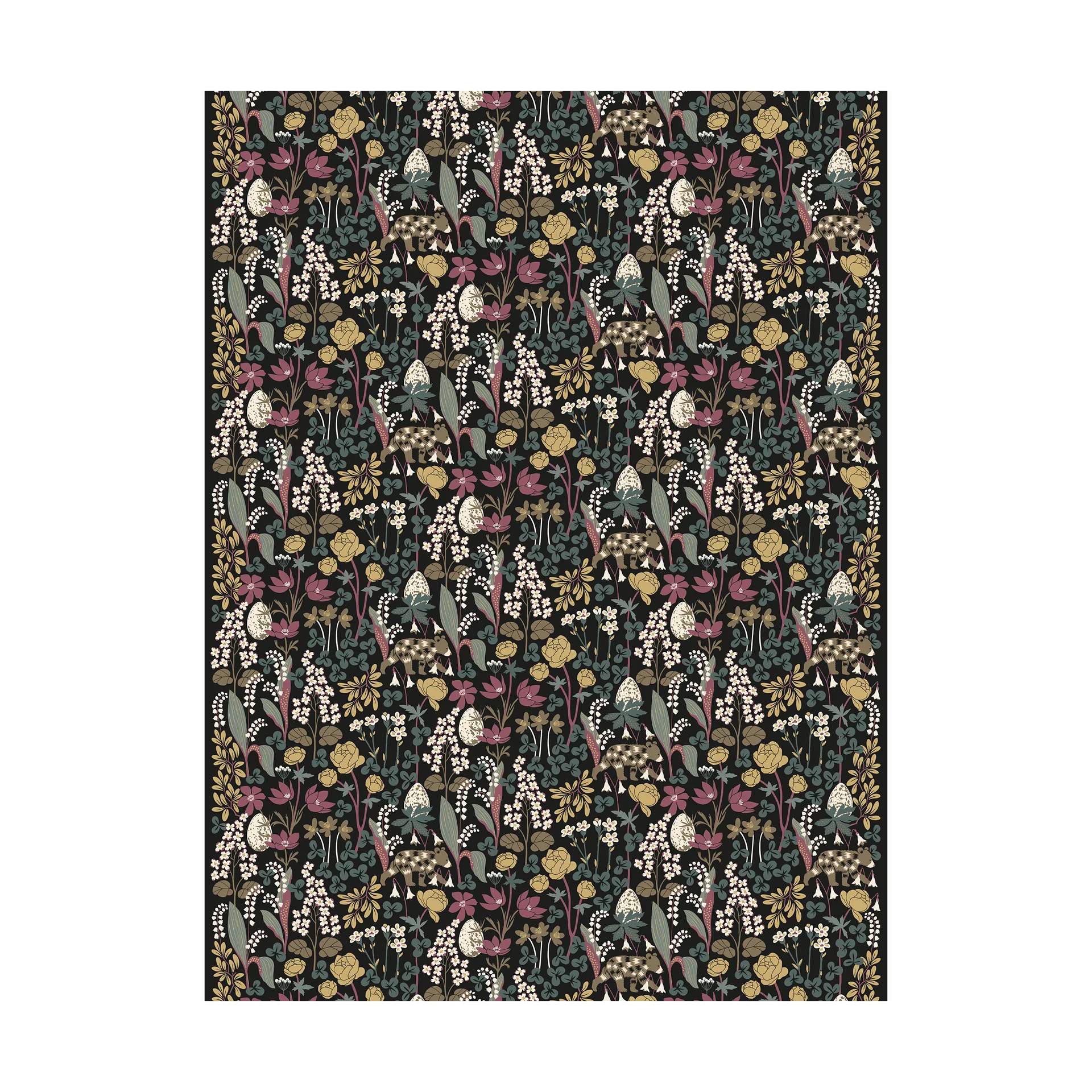 Här sover ingen niedźwiedź w materiale, Zielony ciemny Arvidssons Textil