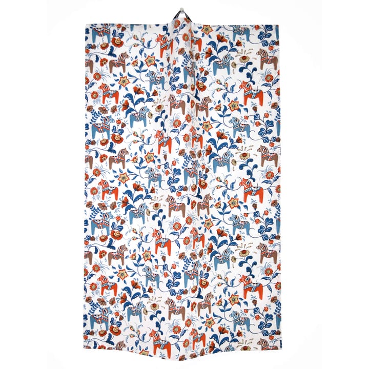 Leksand mini ręcznik kuchenny - Niebiesko-pomarańczowy - Arvidssons Textil