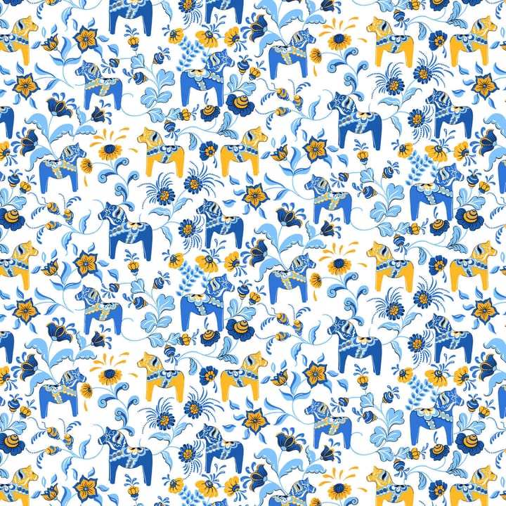 Leksand mini tkanina - Żółto-niebieski - Arvidssons Textil