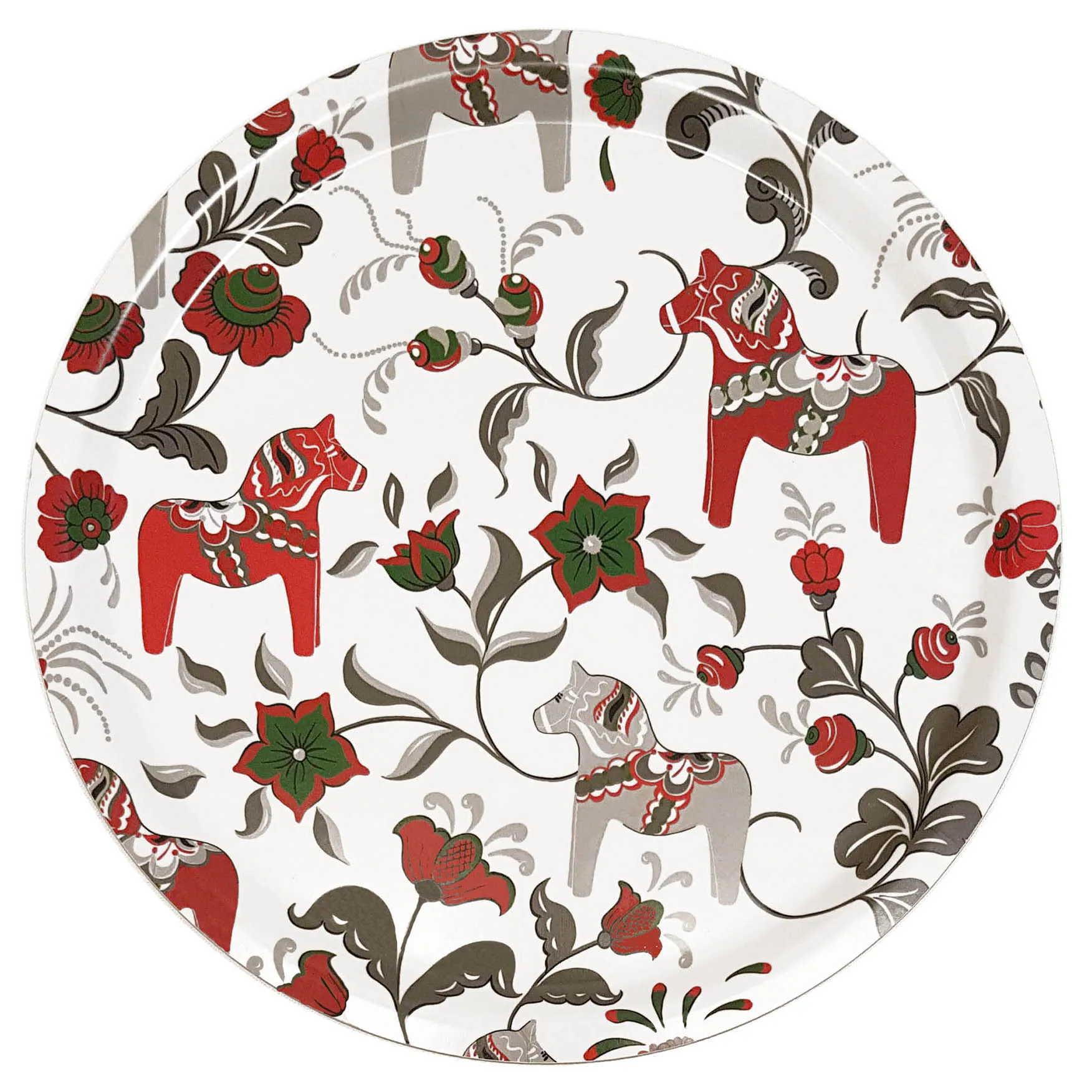 Leksand taca okrągła Ø31 cm, Wino czerwone Arvidssons Textil