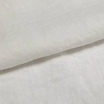 Lniana tkanina Duvemåla - Biały - Arvidssons Textil