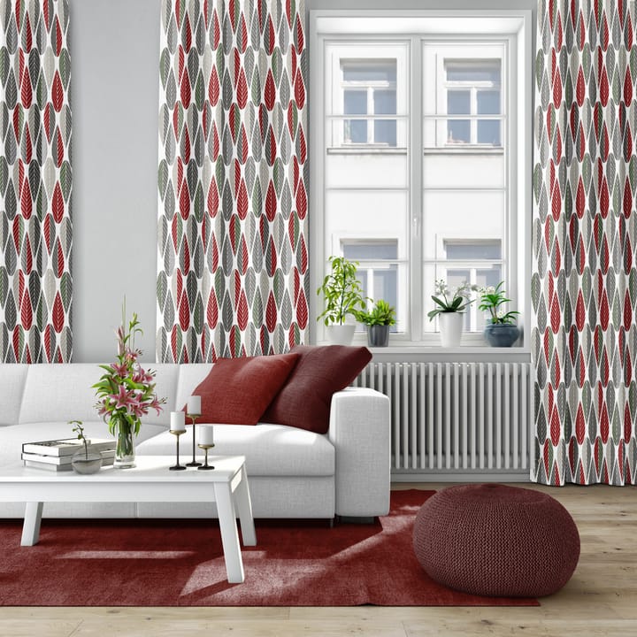 Materiał Blader - Red-Green - Arvidssons Textil