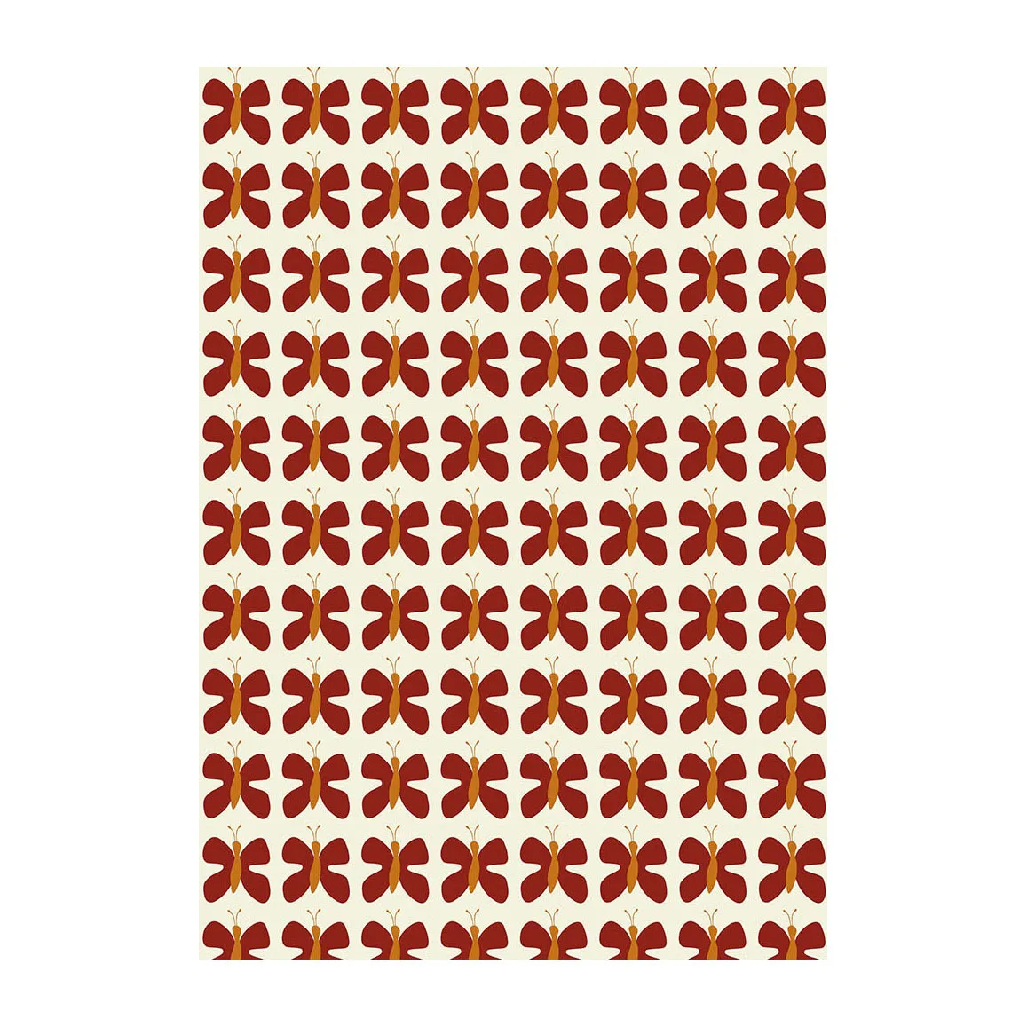 Obrus Fjäril Mini, Czerwony Arvidssons Textil