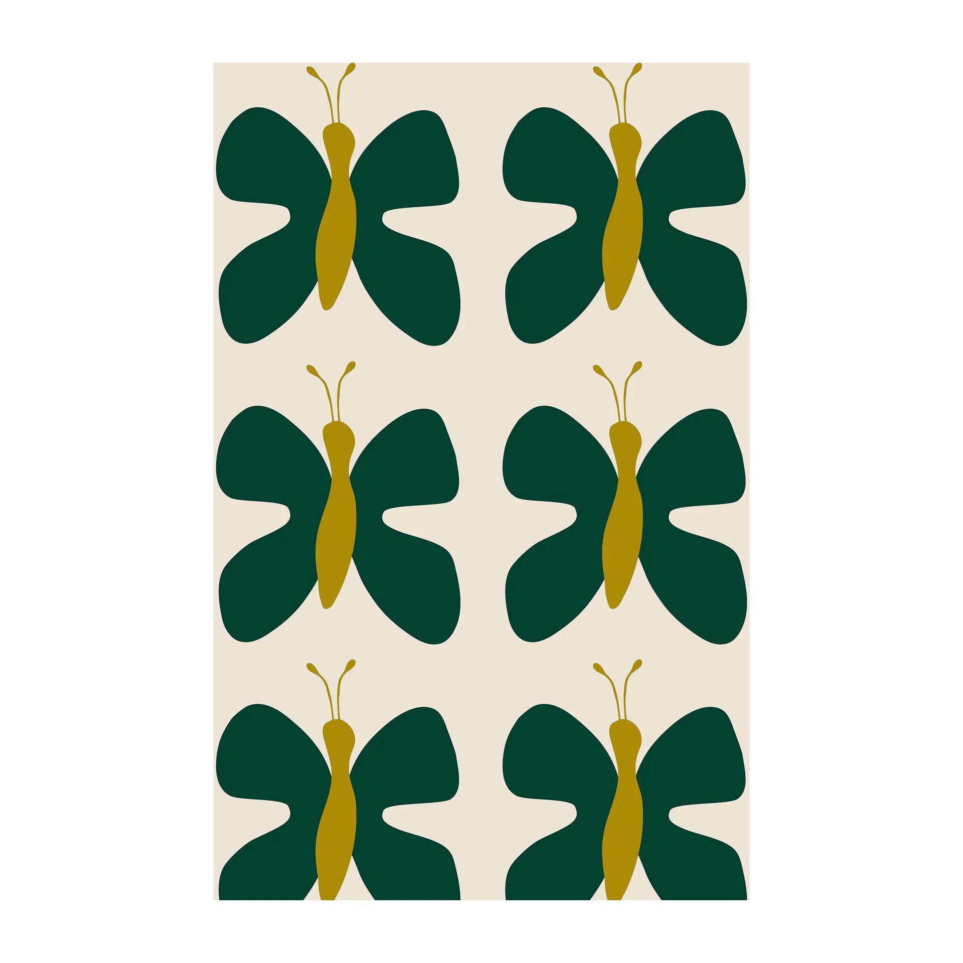 Obrus Fjäril, Zielony-żółty Arvidssons Textil
