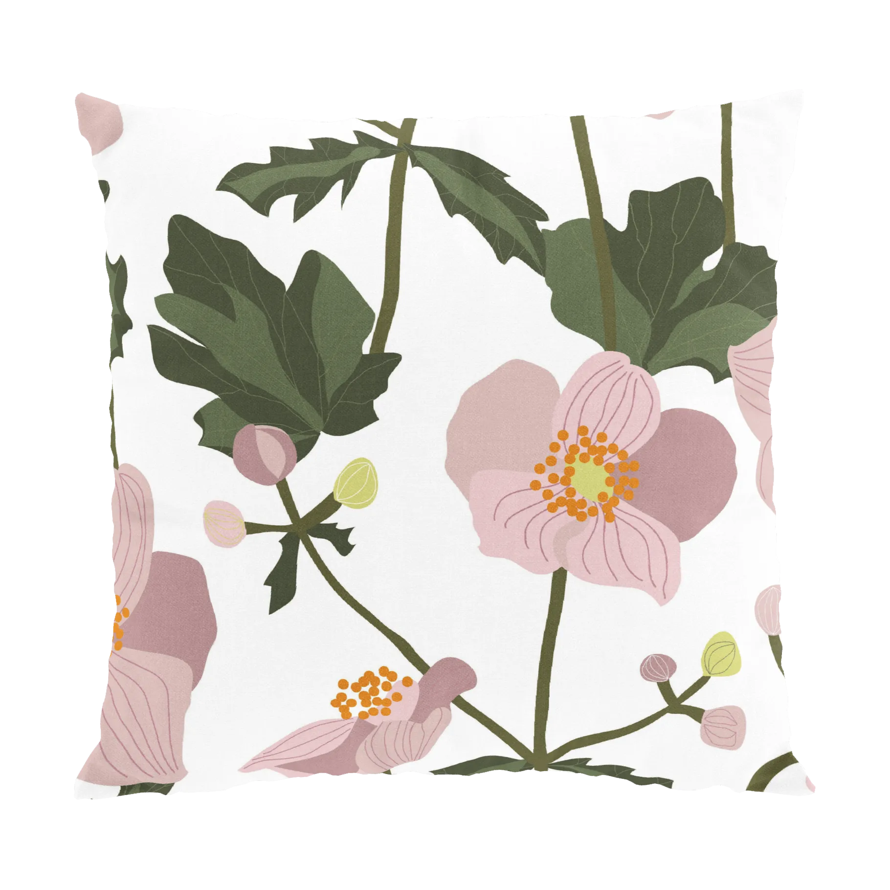 Poszewka na poduszkę Anemon 47x47 cm, Różowa Arvidssons Textil