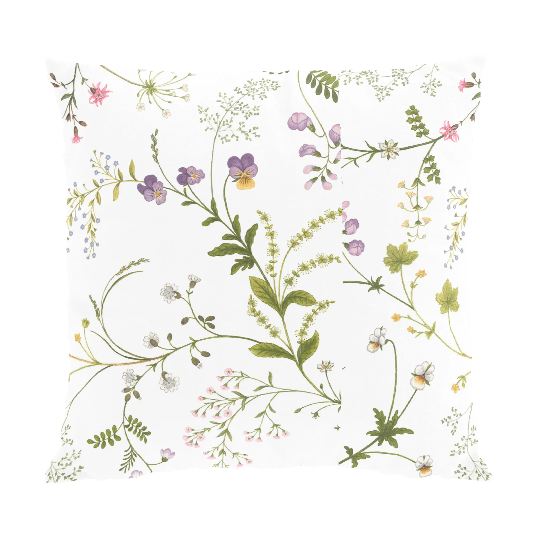 Poszewka na poduszkę Blomsteryra 47x47 cm (Kwiecista), Zielona Arvidssons Textil