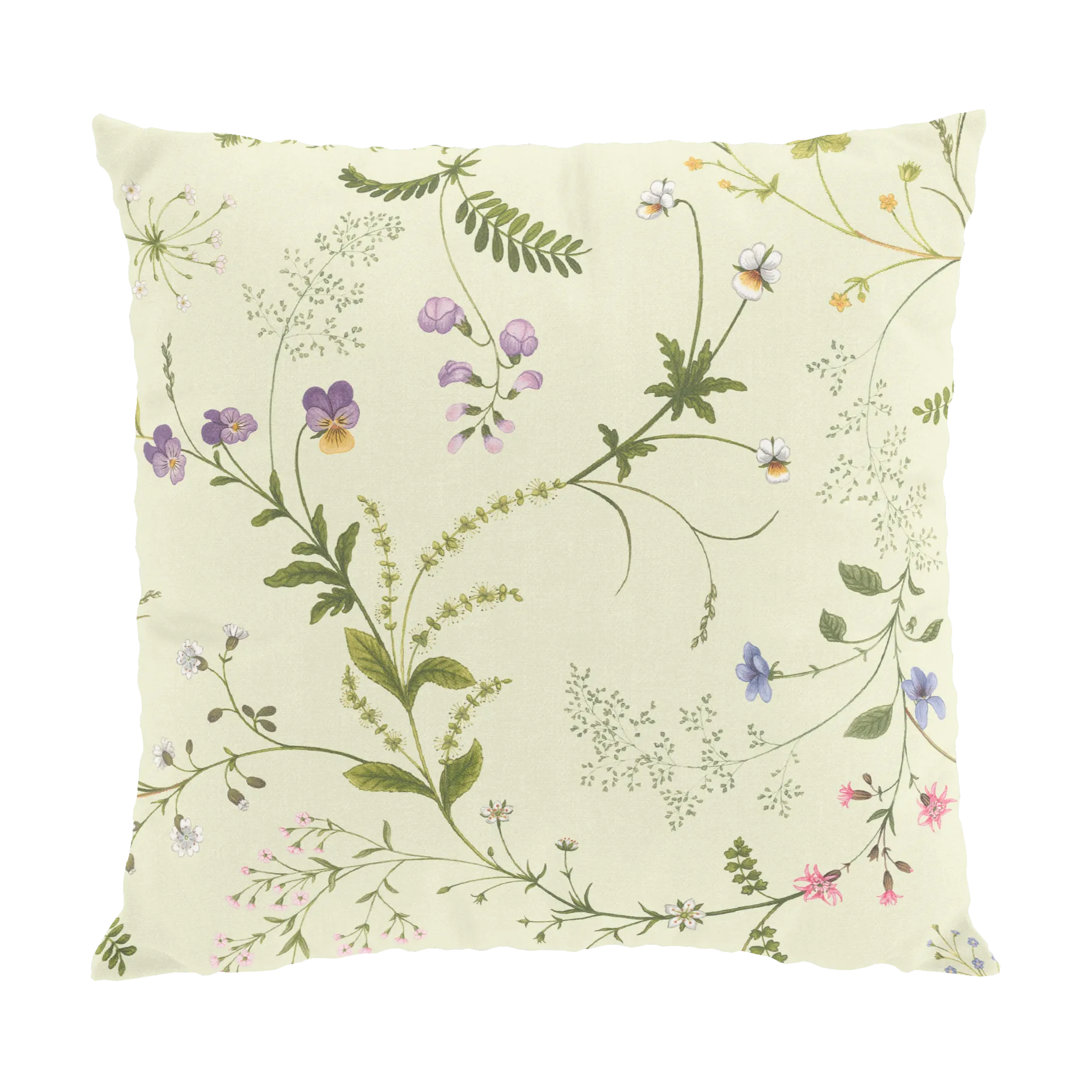 Poszewka na poduszkę Blomsteryra 47x47 cm (Kwiecista), Żółty Arvidssons Textil