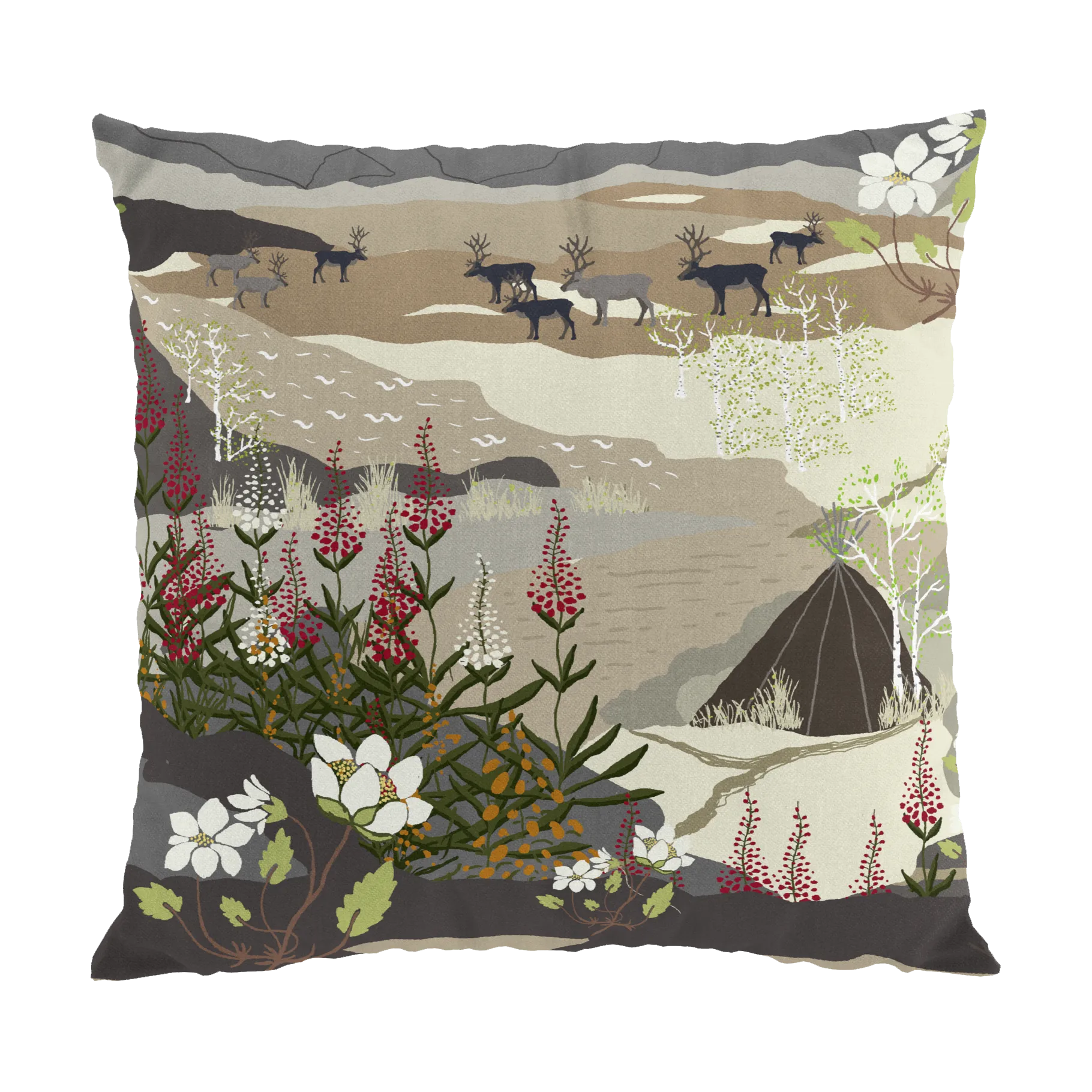 Poszewka na poduszkę Fjällvandring 47x47 cm, Beżowy Arvidssons Textil