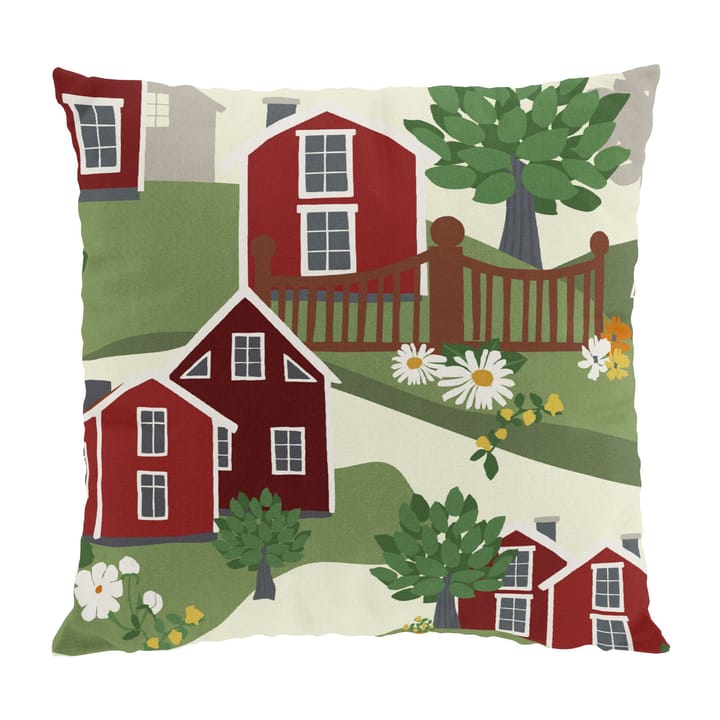 Poszewka na poduszkę Katthult 47x47 cm - Zielony-czerwony - Arvidssons Textil