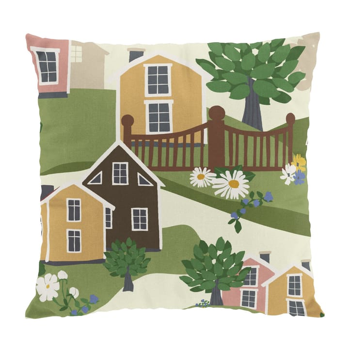 Poszewka na poduszkę Katthult 47x47 cm - Zielony-różowy - Arvidssons Textil