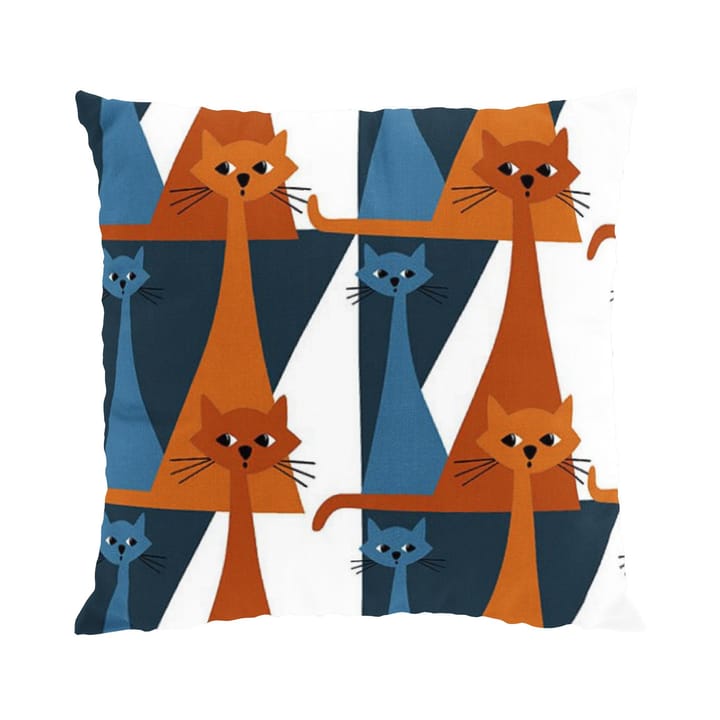 Poszewka na poduszkę Kitty 47x47 cm - Niebiesko-pomarańczowy - Arvidssons Textil