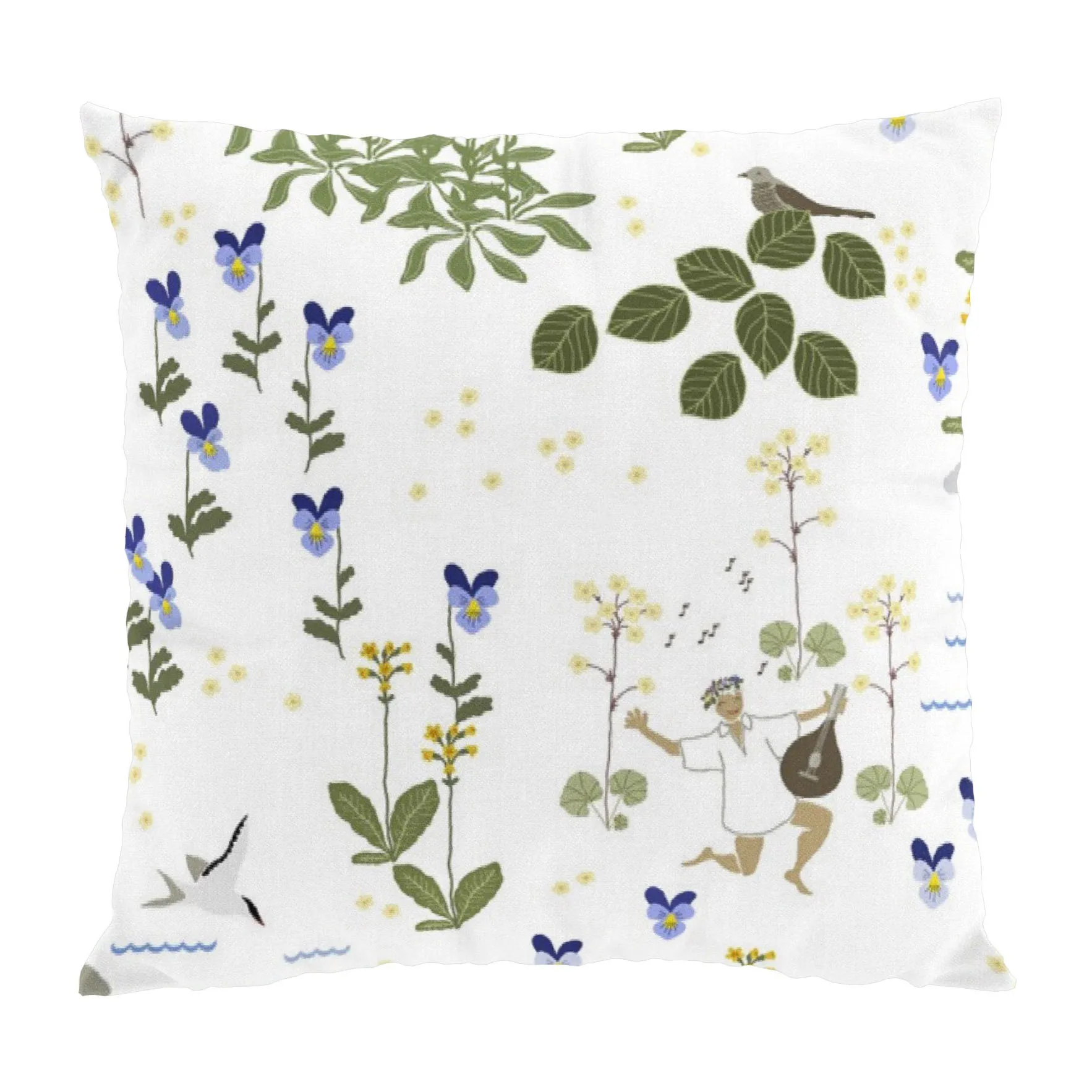 Poszewka na poduszkę Rönnerdahl 47x47 cm, Offwhite-zielony Arvidssons Textil