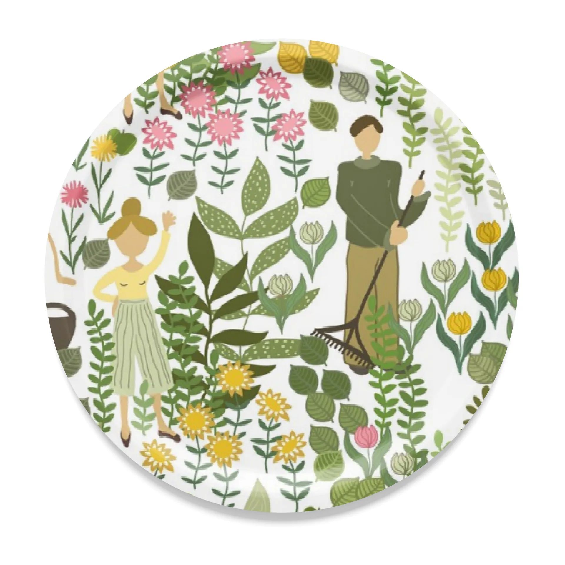 Taca okrągła Trädgård Ø31 cm, Zielony Arvidssons Textil