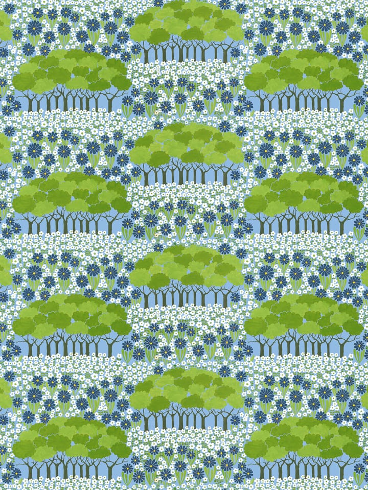 Tkanina Allé - Zielono-niebieski - Arvidssons Textil
