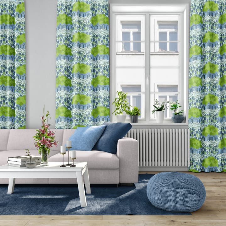 Tkanina Allé, Zielono-niebieski Arvidssons Textil