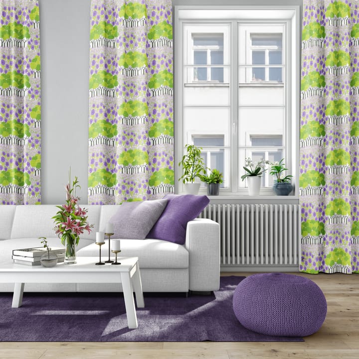 Tkanina Allé, Zielono-purpurowy Arvidssons Textil