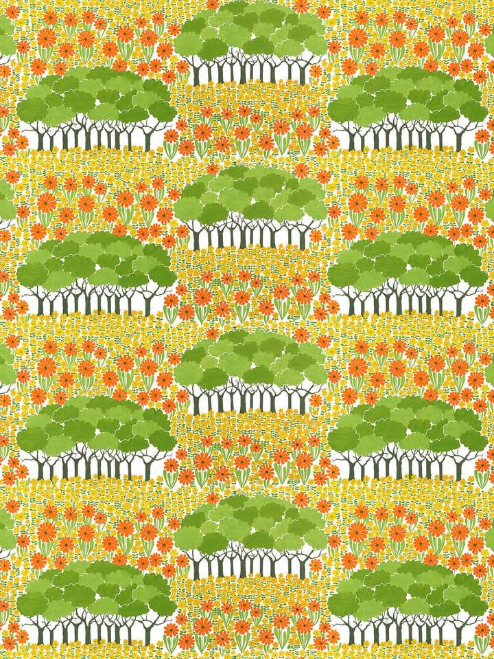 Tkanina Allé - Żółto-zielony - Arvidssons Textil