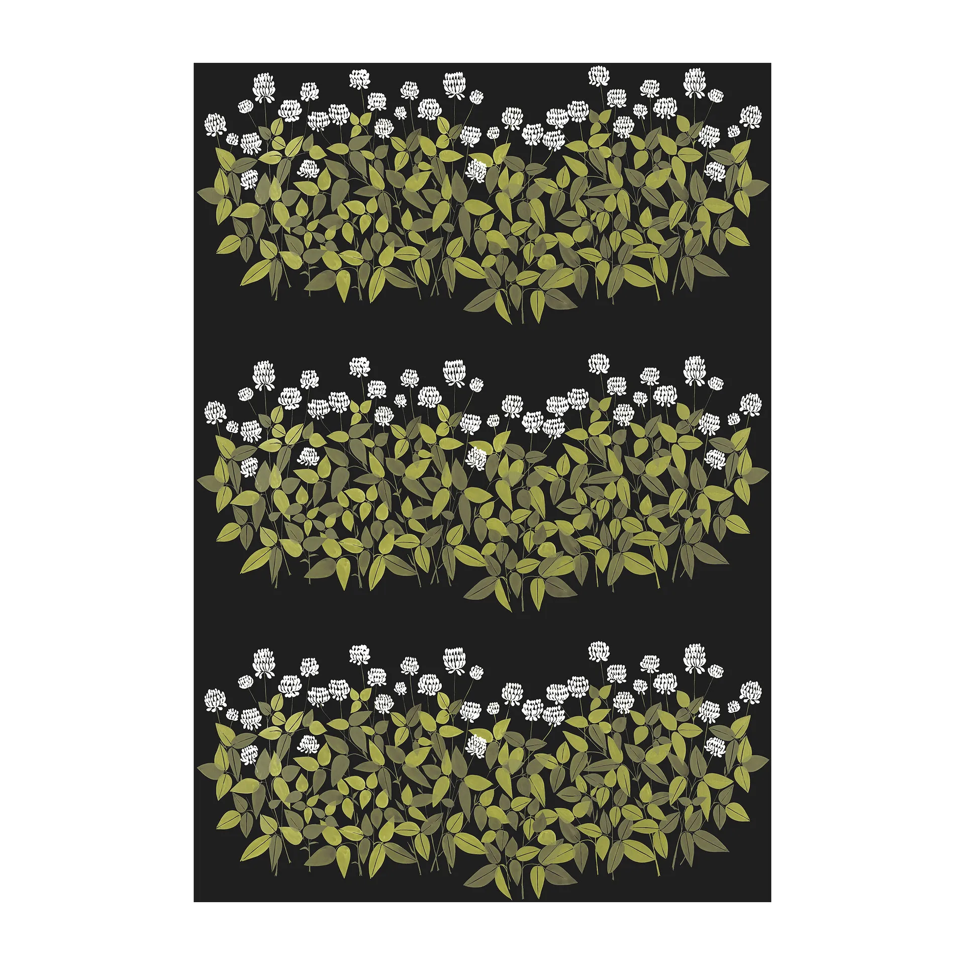 Tkanina Ängsmark, Zielony-czarny Arvidssons Textil