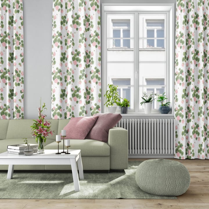 Tkanina Astrid - Różowo-zielony - Arvidssons Textil