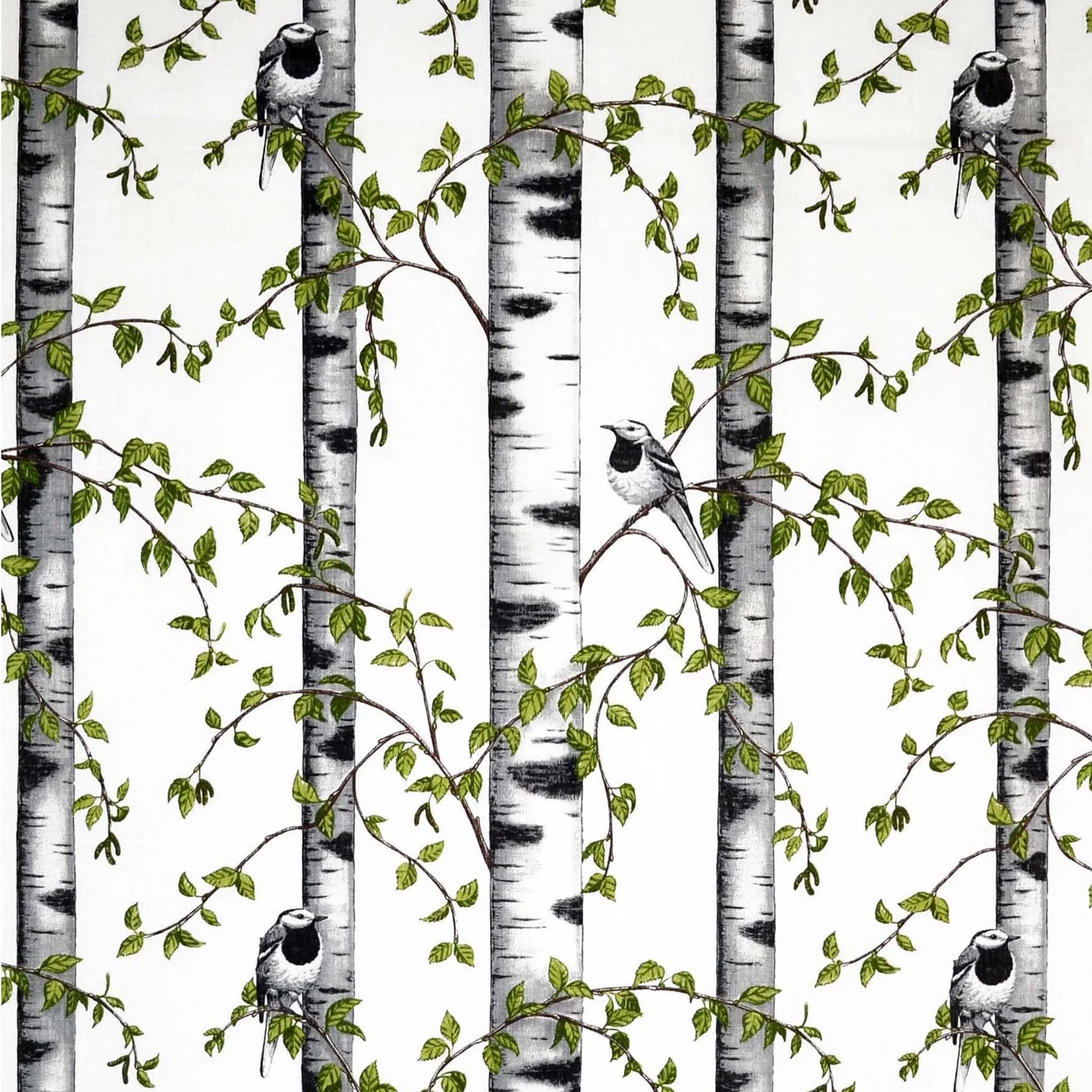 Tkanina Björkdungen, biały Arvidssons Textil