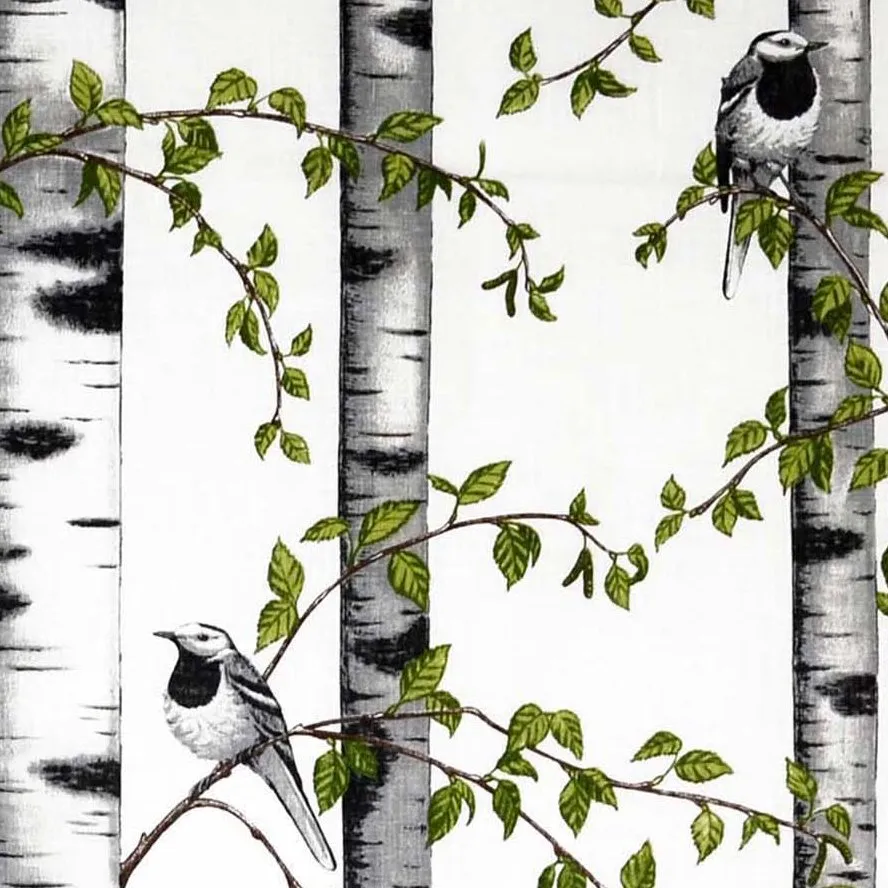 Tkanina Björkdungen, biały Arvidssons Textil