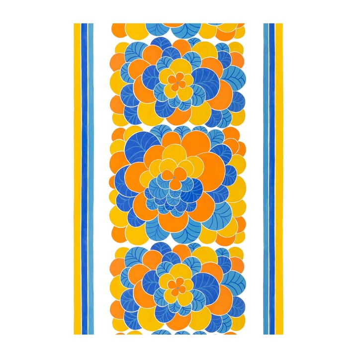 Tkanina Cirrus - Pomarańczowy-niebieski - Arvidssons Textil