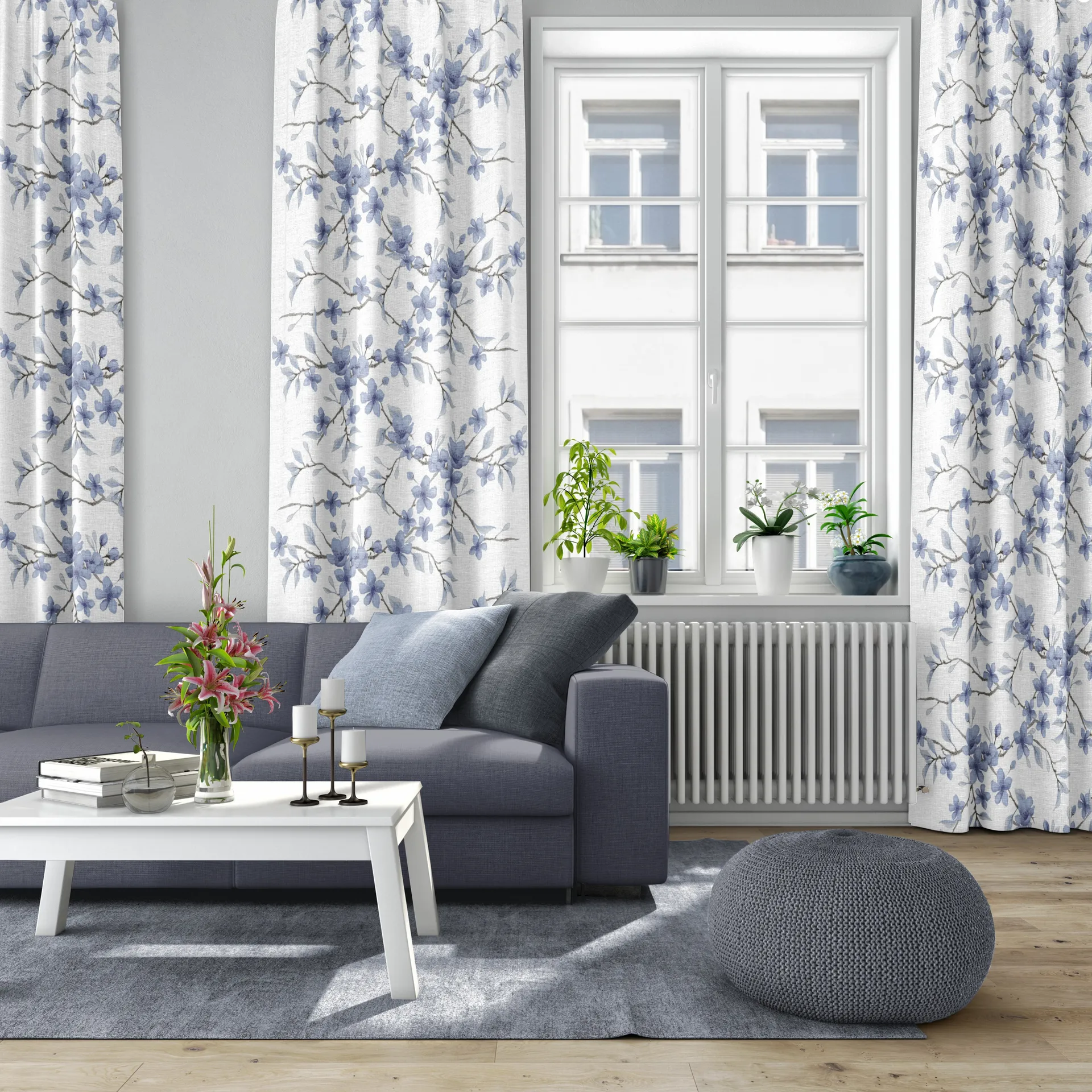 Tkanina Fägring, Niebieski Arvidssons Textil