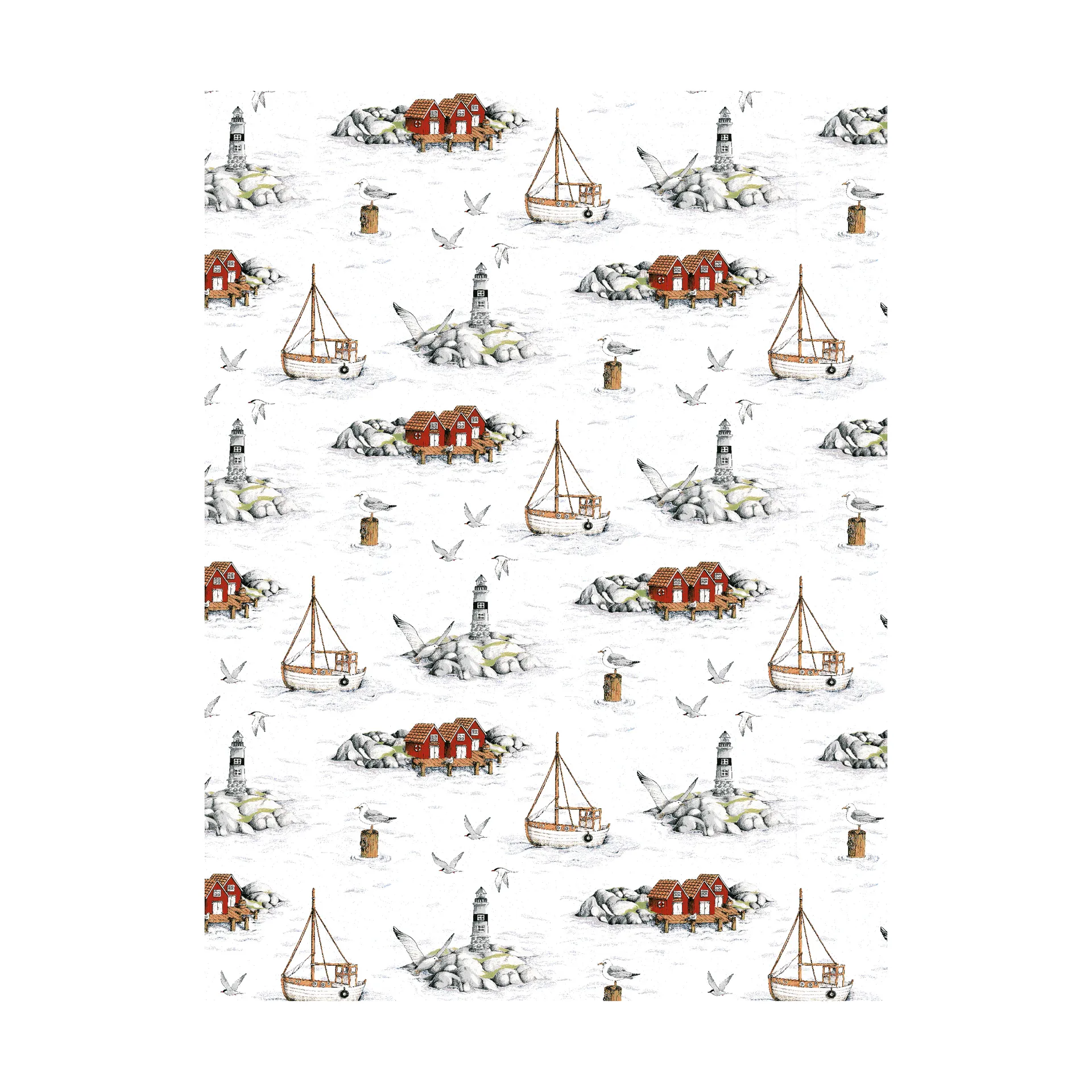 Tkanina Fiskeskär (Wyspa Rybacka), Biała Arvidssons Textil