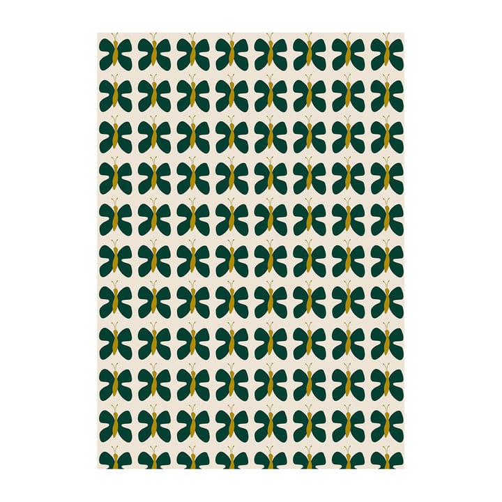 Tkanina Fjäril Mini - Zielony-żółty - Arvidssons Textil