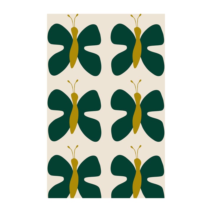 Tkanina Fjäril - Zielony-żółty - Arvidssons Textil