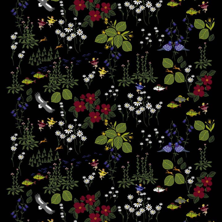 Tkanina Himlajorden - czarny - Arvidssons Textil