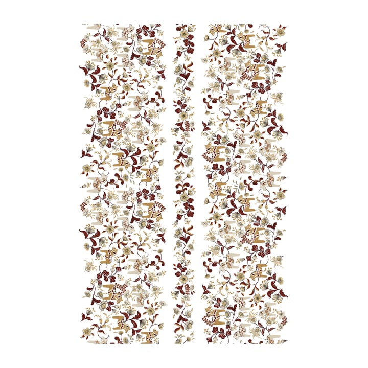 Tkanina Leksand Bård - Czerwony;beżowy - Arvidssons Textil