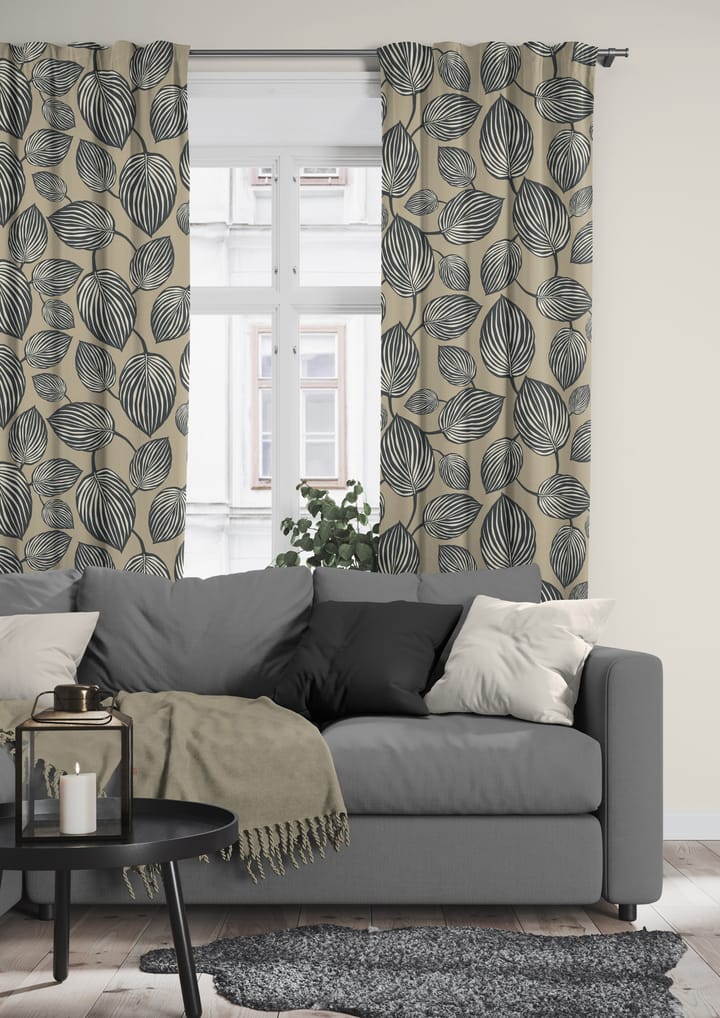 Tkanina Lyckans Blad, Szary Arvidssons Textil