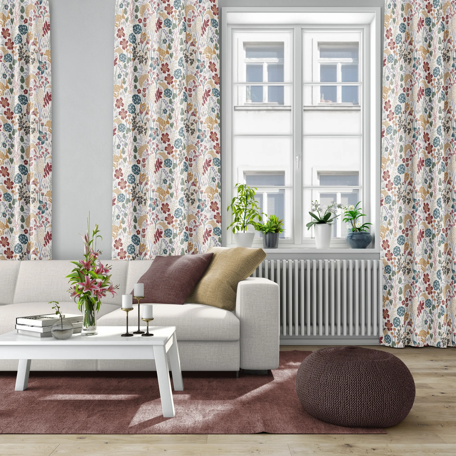 Tkanina Lyckeflykt, Rdza-brązowy Arvidssons Textil