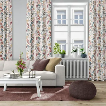 Tkanina Lyckeflykt - Rdza-brązowy - Arvidssons Textil