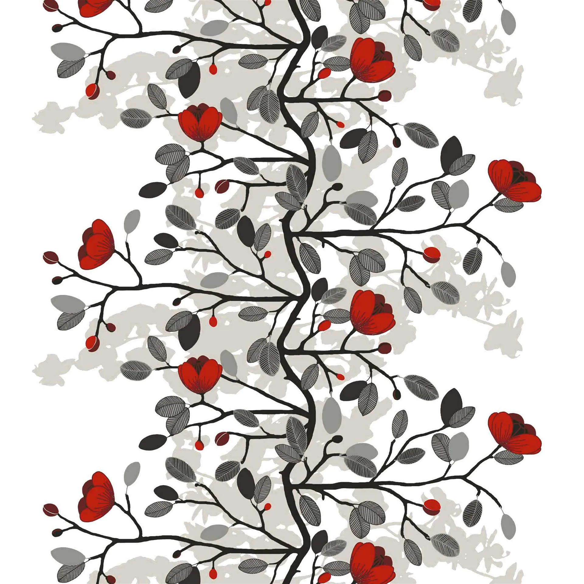 Tkanina Ofelia, czerwono-brązowy Arvidssons Textil