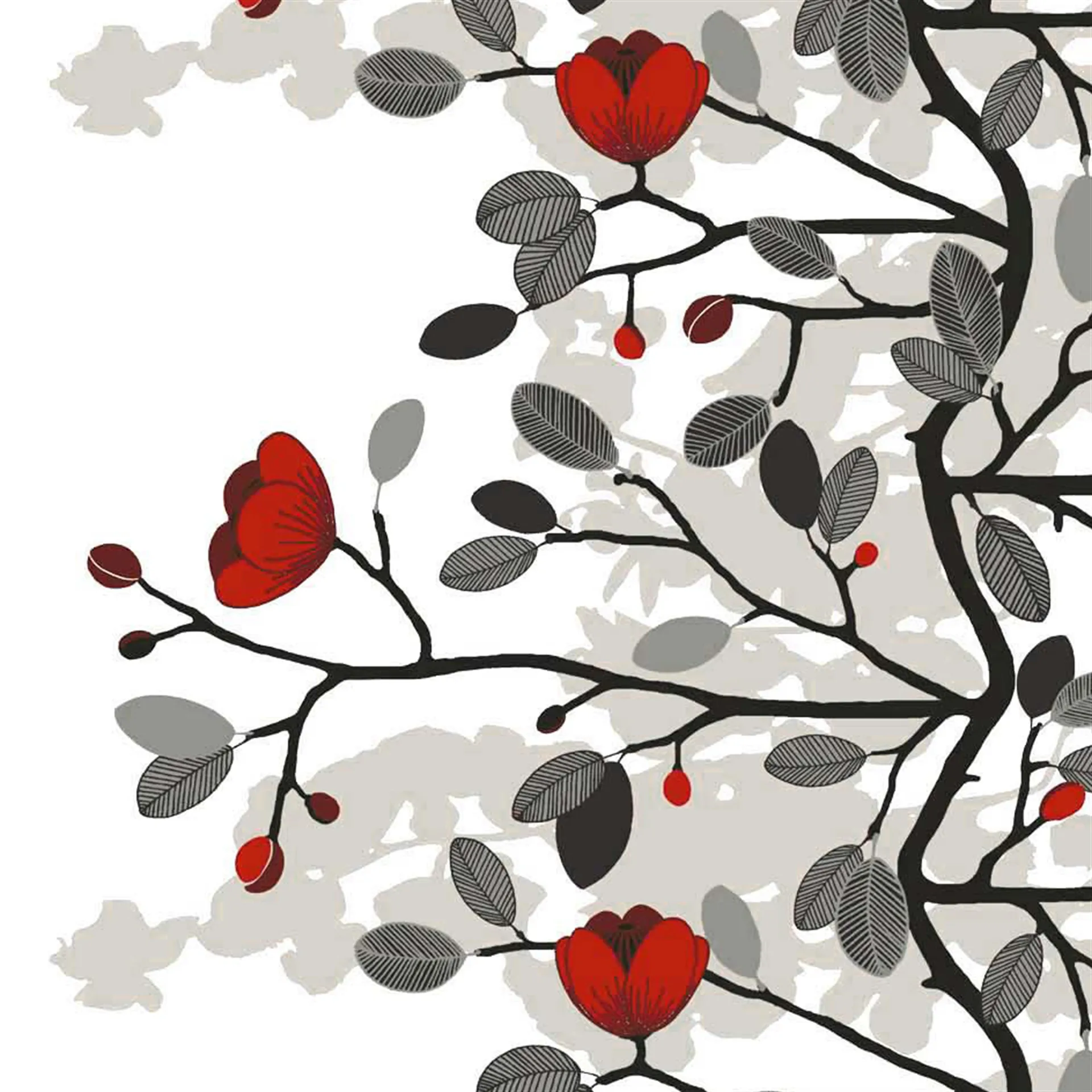 Tkanina Ofelia, czerwono-brązowy Arvidssons Textil