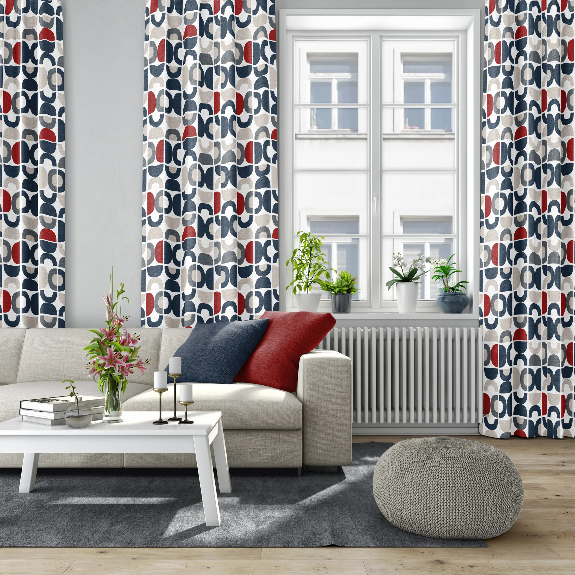 Tkanina Spiraldans, Niebieska Arvidssons Textil