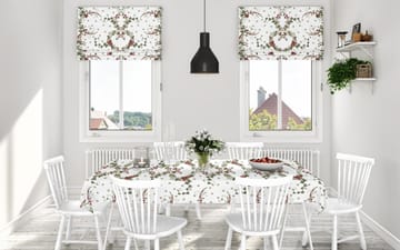 Tkanina z motywem poziomek - Offwhite - Arvidssons Textil