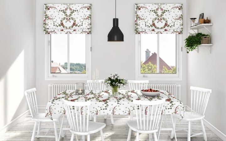 Tkanina z motywem poziomek, Offwhite Arvidssons Textil