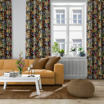 Tkanina z ogrodowym motywem - Czarny-multi - Arvidssons Textil