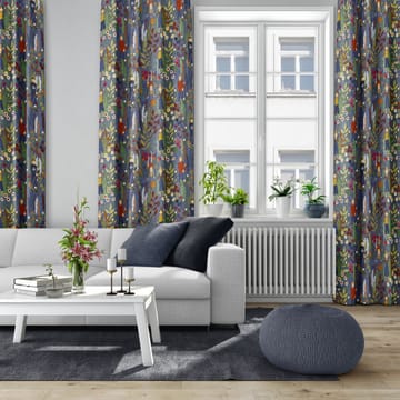 Tkanina z ogrodowym motywem - Niebieski - Arvidssons Textil