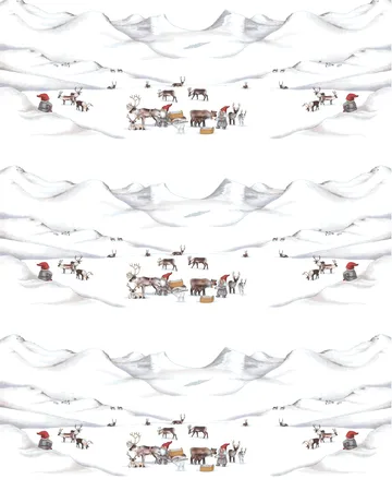 Tomteland tkanina - Offwhite-szary - Arvidssons Textil