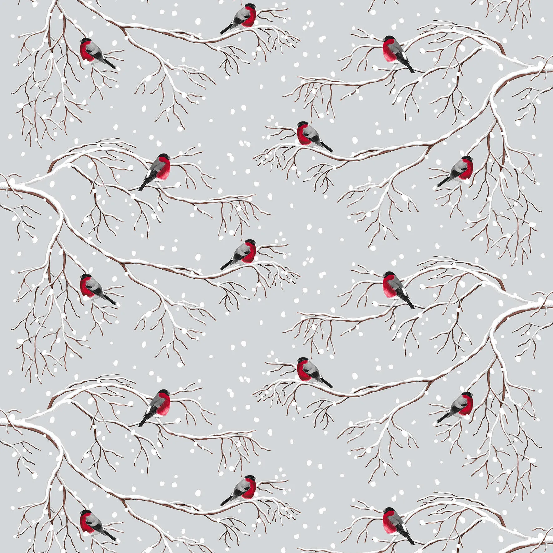 Vinterland tkanina, szary Arvidssons Textil